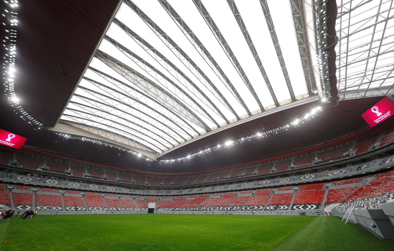 Een van de stadions in Qatar waar in 2022 het WK plaatsvindt.