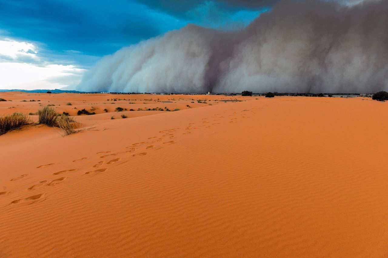 Zandstorm in Marokko