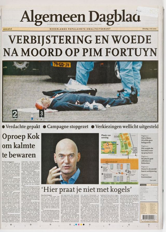 Zo brachten de kranten de moord op Pim Fortuyn - NRC