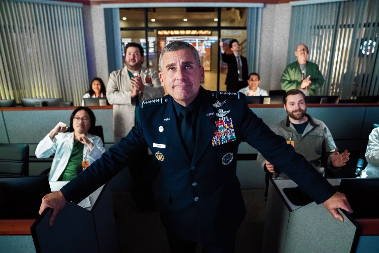 Steve Carell in Space Force.
