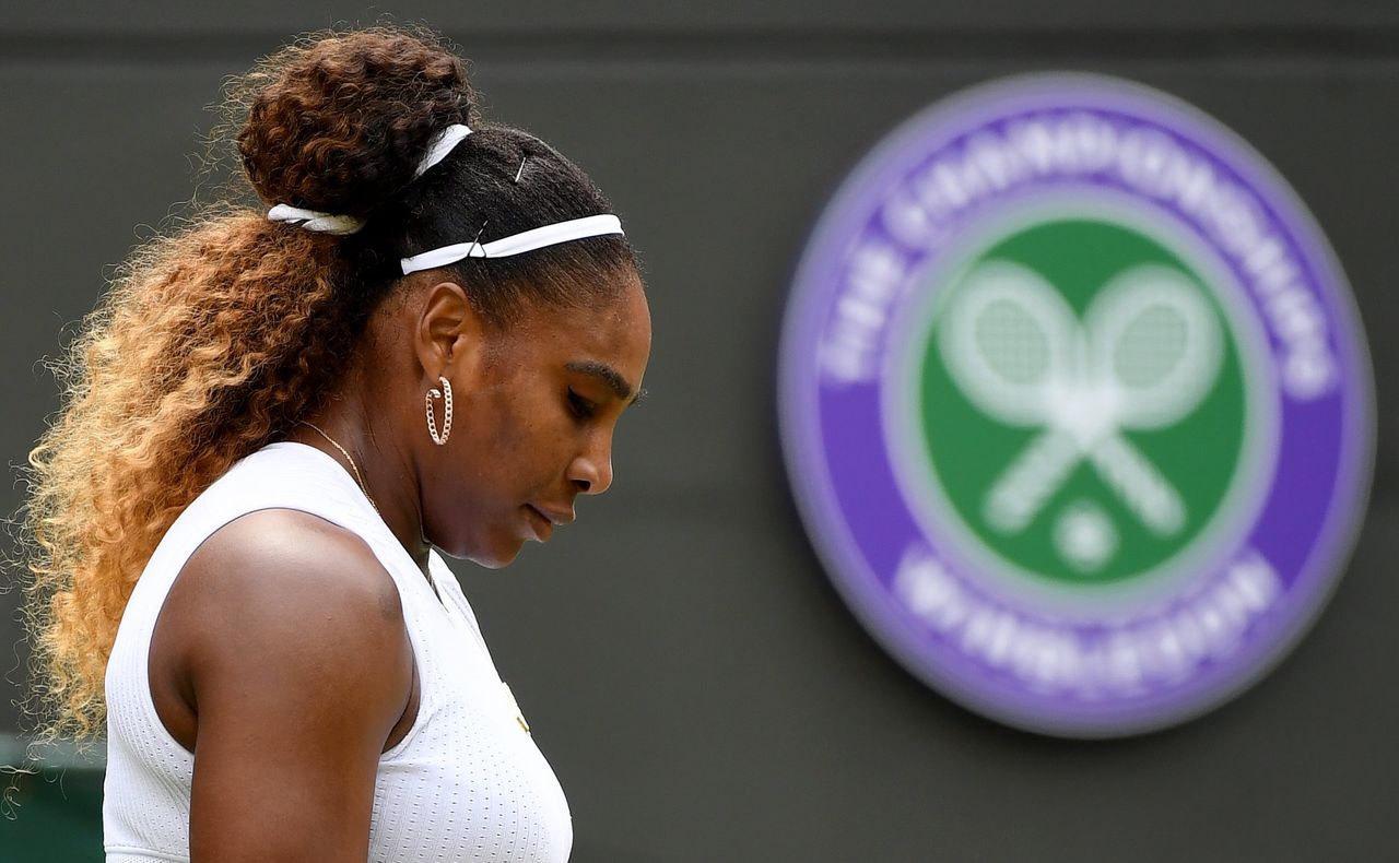 Serena Williams beboet voor beschadigen tennisbaan Wimbledon 