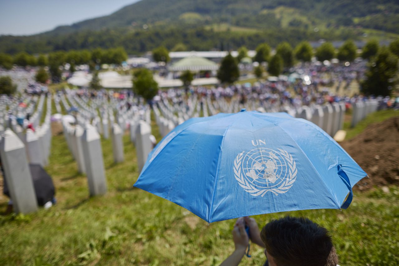 He herdenkingscentrum van de Srebrenica-genocide in Potocari.