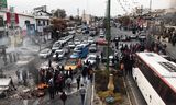 Protest in Teheran tegen de verhoging van de brandstofprijzen in november vorig jaar.