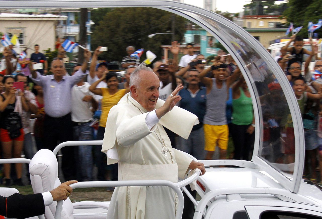 Paus Franciscus in Havana, Cuba.