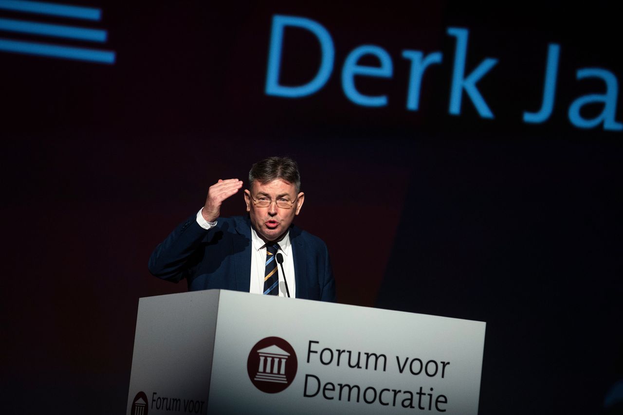 Derk Jan Eppink tijdens het congres van Forum voor Democratie.
