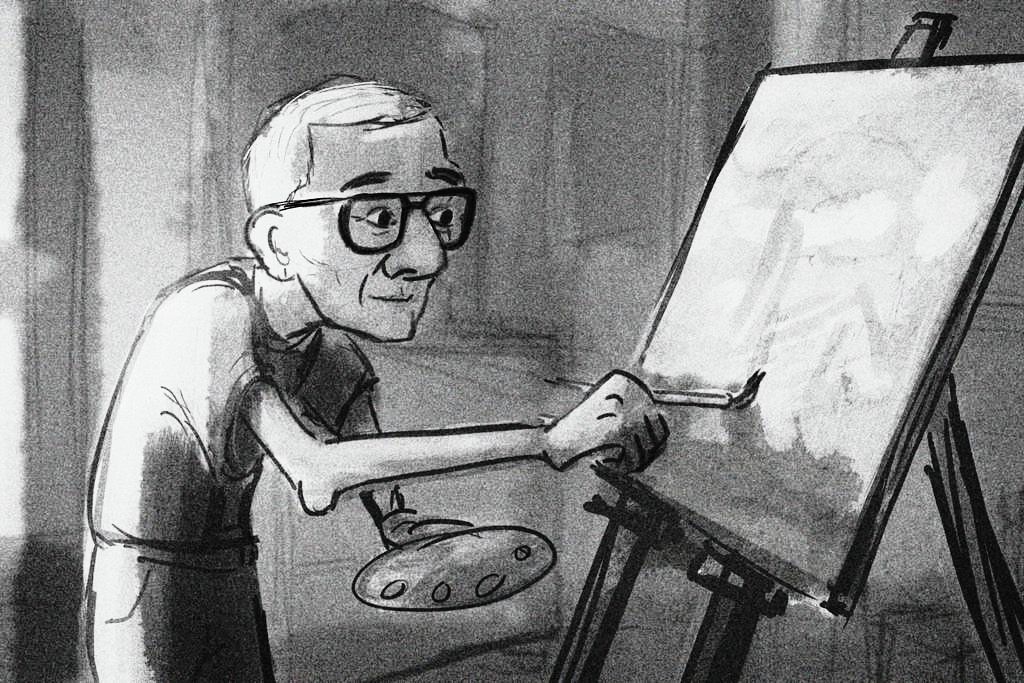 Een tekening van 'Gramps' van zijn kleinzoon Colin