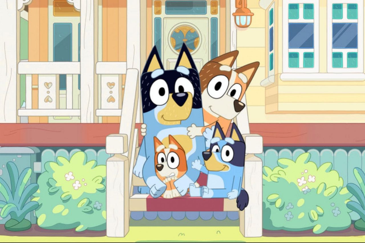 In de animatieserie ‘Bluey’ gaan de ouders mee in de fantasiewereld van de kinderen.