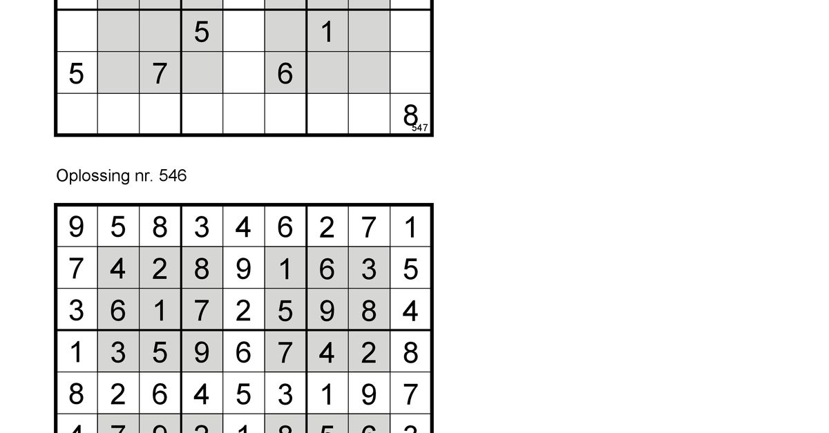 Sudoku NRC
