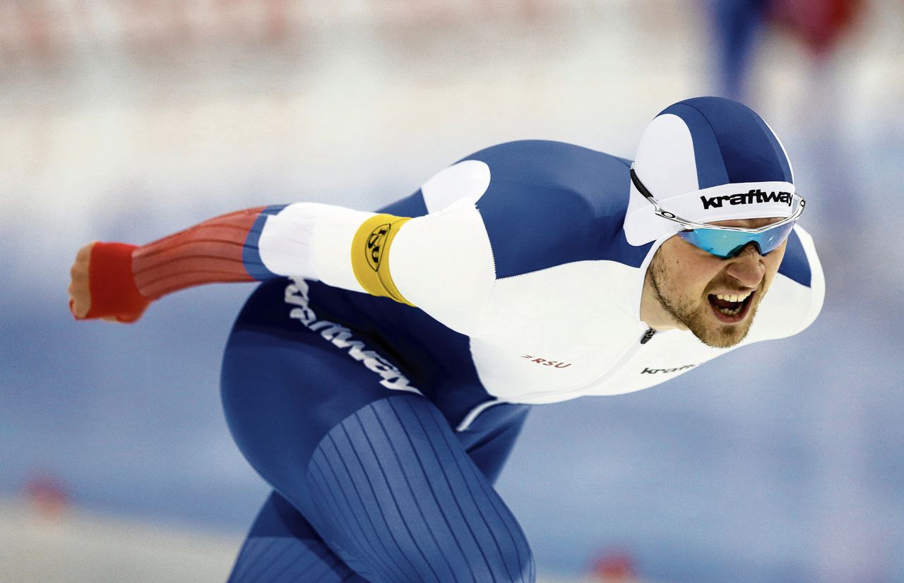 Denis Joeskov reed tijdens de World Cup in Salt Lake City een wereldrecord op de 1.500 meter (1.41,02).