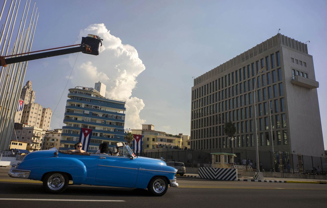 De Amerikaanse ambassade in de Cubaanse hoofdstad Havana.