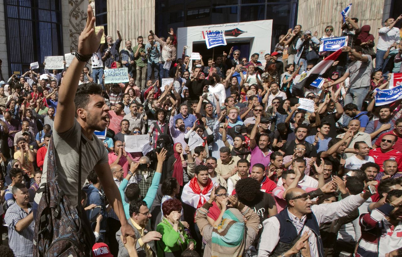 Demonstranten in Kairo.
