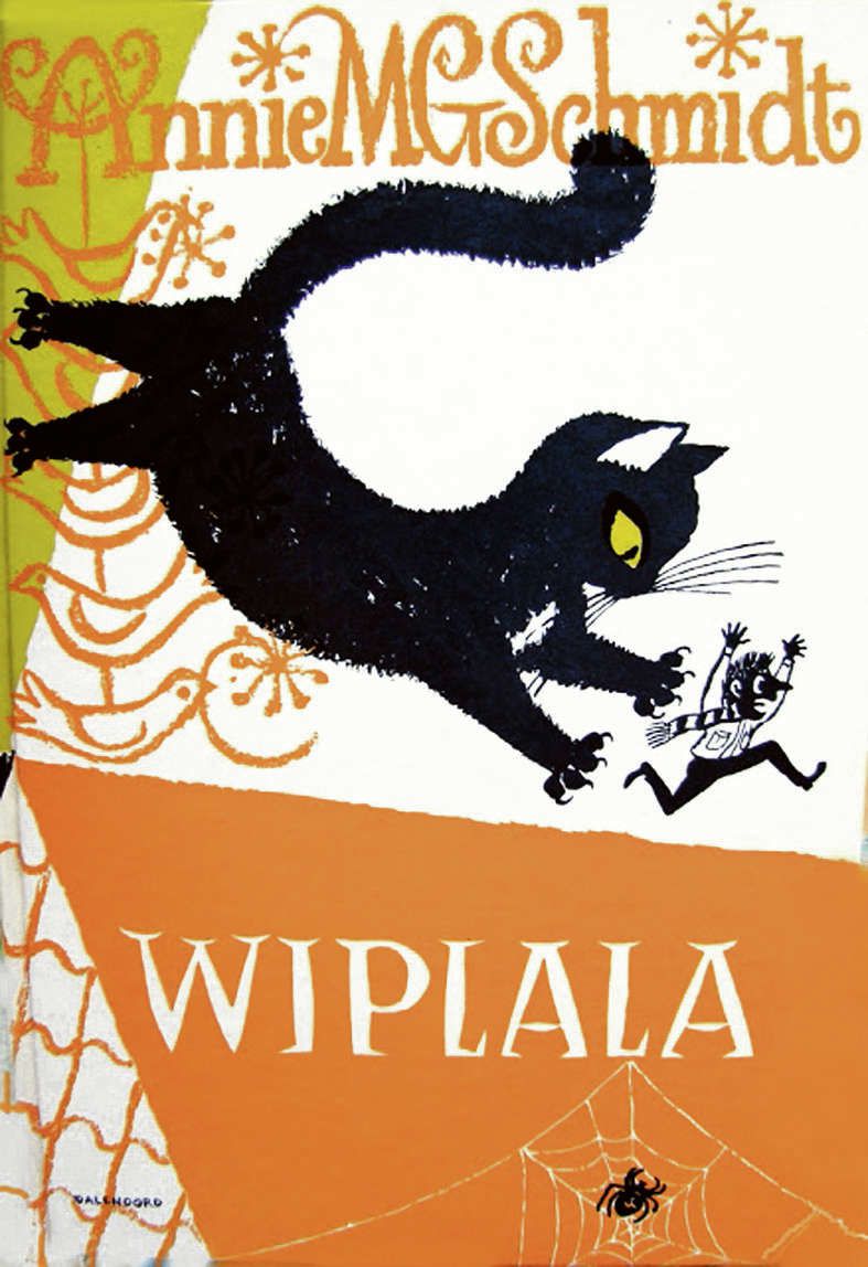 Omslag van het boek Wiplala van Annie M.G. Schmidt, met illustraties van Jenny Dalenoord, uit 1958.