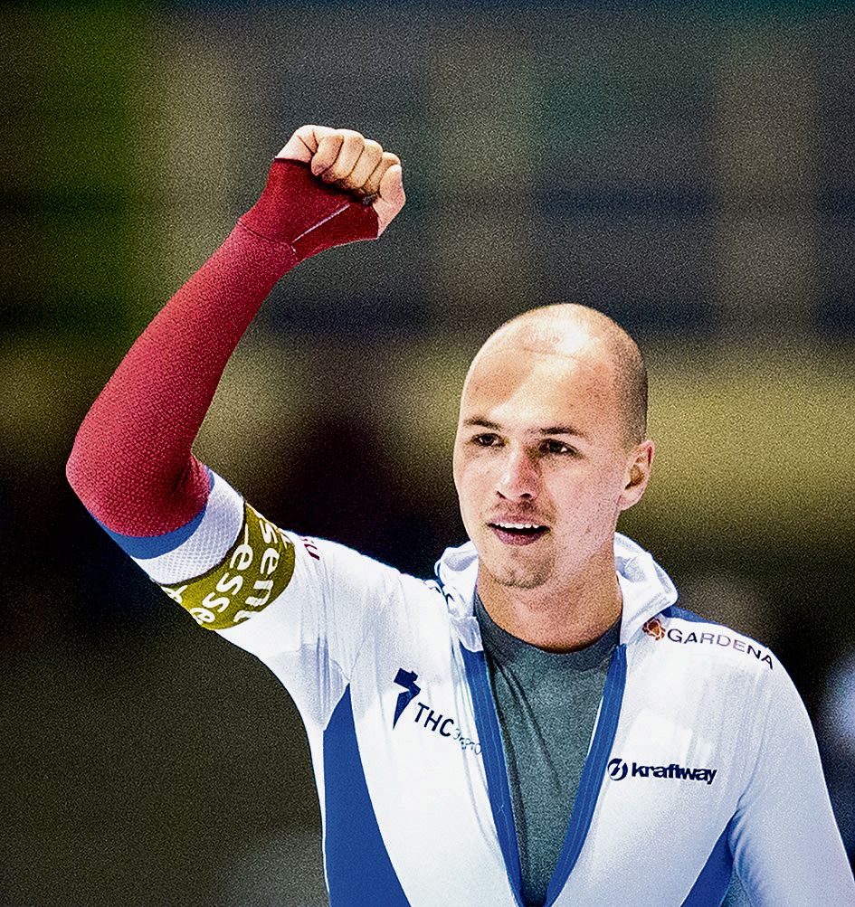 Pavel Koelizjnikov, wereldkampioen sprint. Foto JERRY LAMPEN / ANP