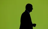 Infantino’s silhouet bij het FIFA-hoofdkwartier in Zürich.