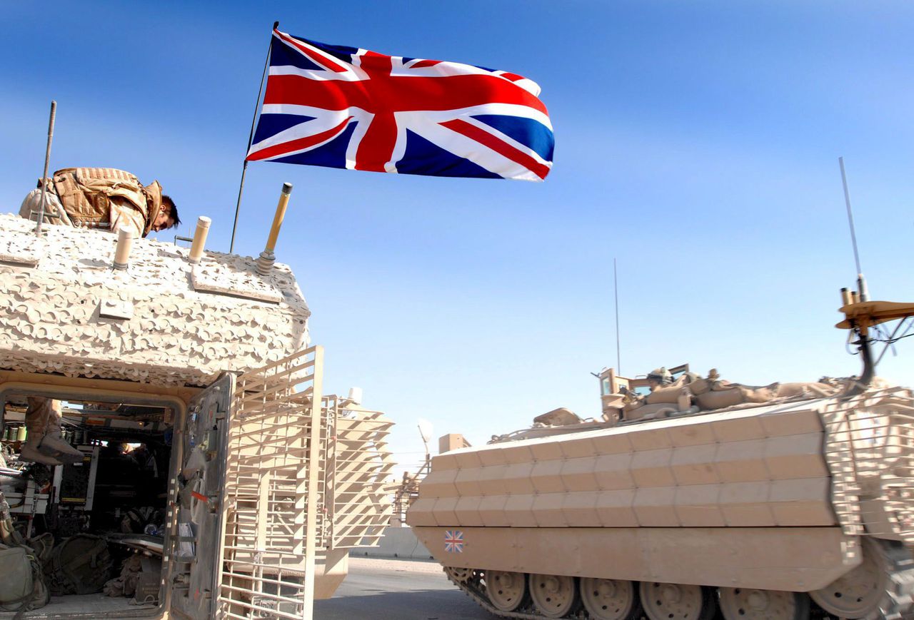 Het Britse leger in de Iraakse stad Basra in 2007.