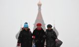 Vrouwen op  het Rode Plein in Moskou, november 2023.  Foto Natalia Kolesnikova/AFP