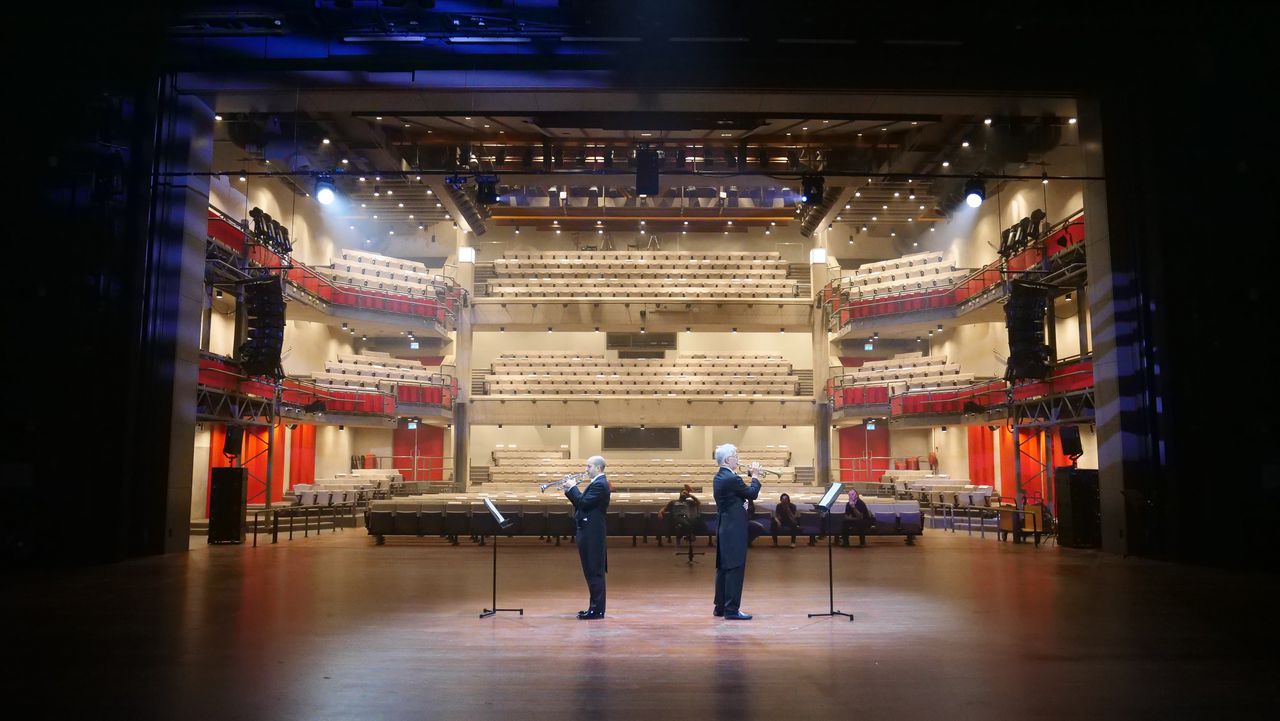 Musici van het Rotterdams Philharmonisch Orkest in de video ‘Music in Motion’.
