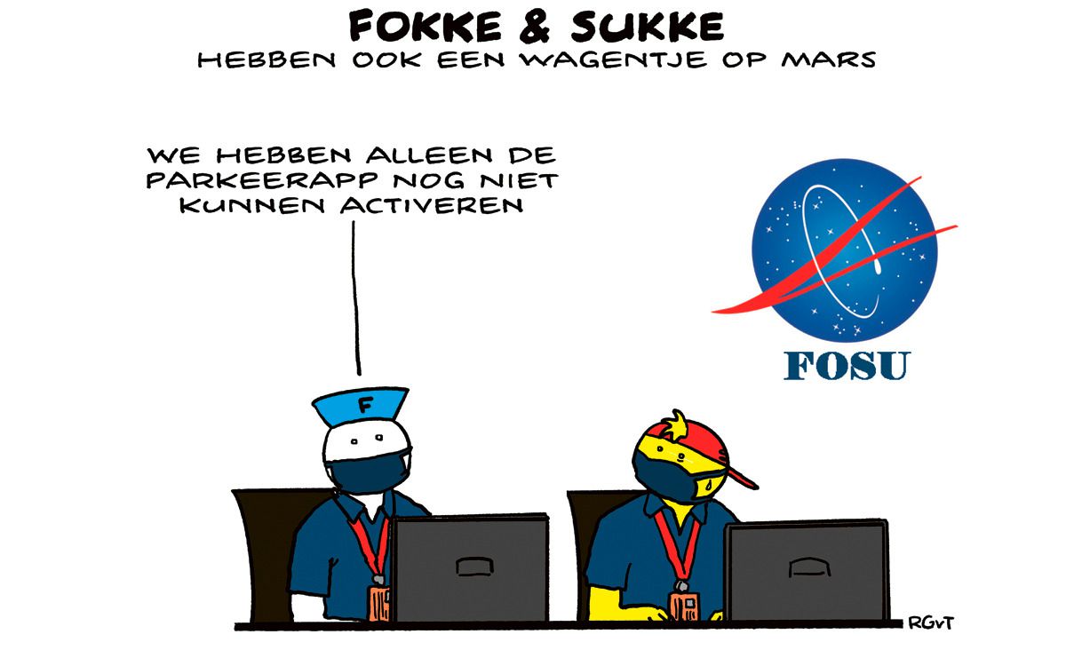 Hebben ook een wagentje op Mars 