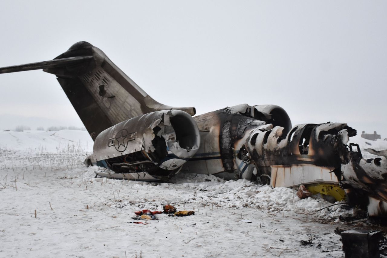 De Bombardier E-11A die is neergestort in de Afghaanse provincie Ghazni.