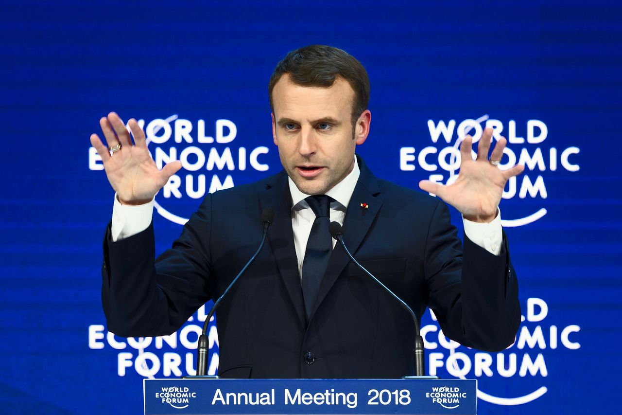 Macron in Davos: Frankrijk is terug 