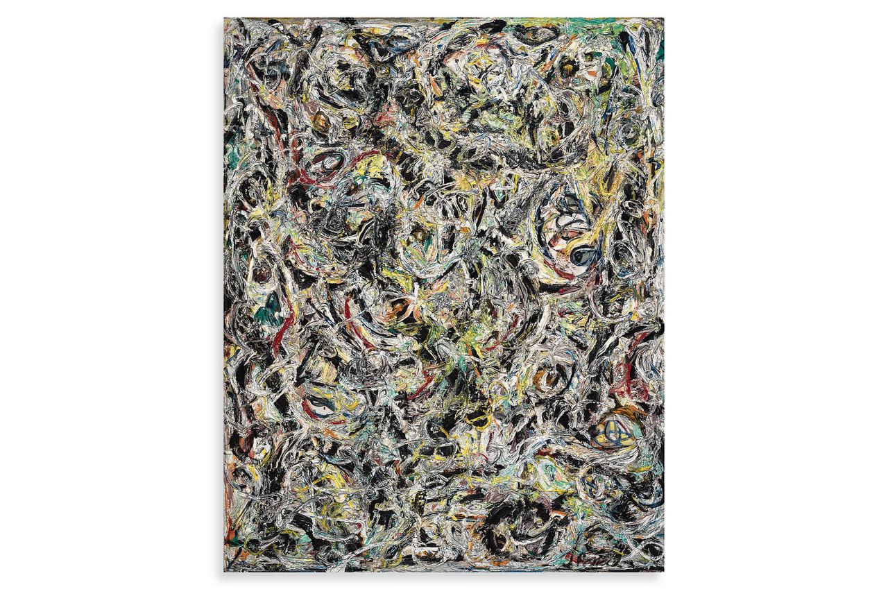Het schilderij Eyes in the Heat van Jackson Pollock is schoongemaakt met de nieuwe gel.