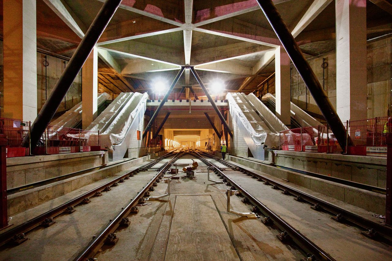 De bouw van de Amsterdamse metroverbinding Noord-Zuidlijn. Foto Felix Kalkman