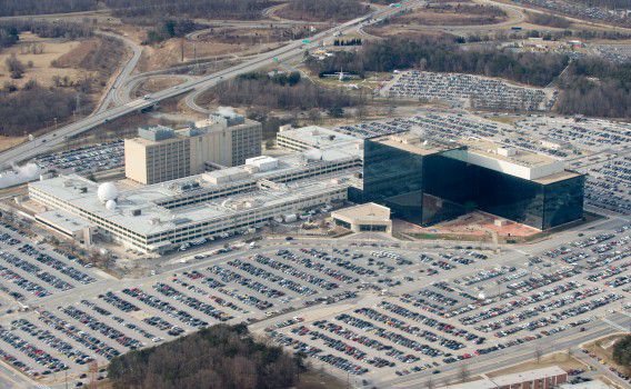 Het hoofdkwartier van de National Security Agency (NSA) in Fort Meade, Maryland.