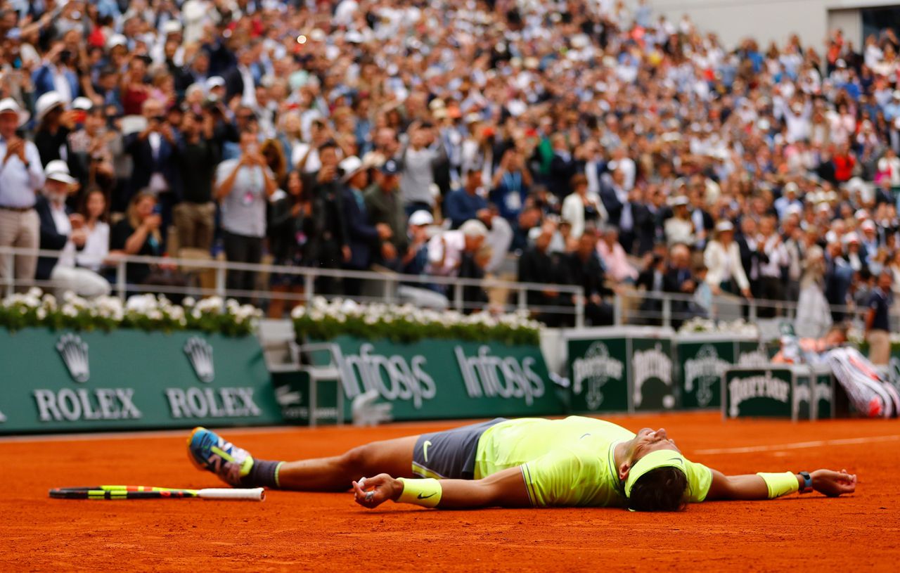 Rafael Nadal na zijn twaalfde eindzege op Roland Garros.