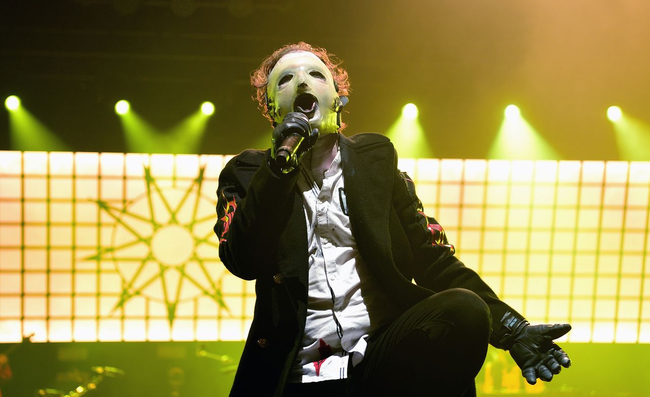 Corey Taylor van Slipknot tijdens een optreden in Londen eerder deze maand.