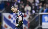 Ajax-spits Wout Weghorst tijdens het duel tegen sc Heerenveen. 