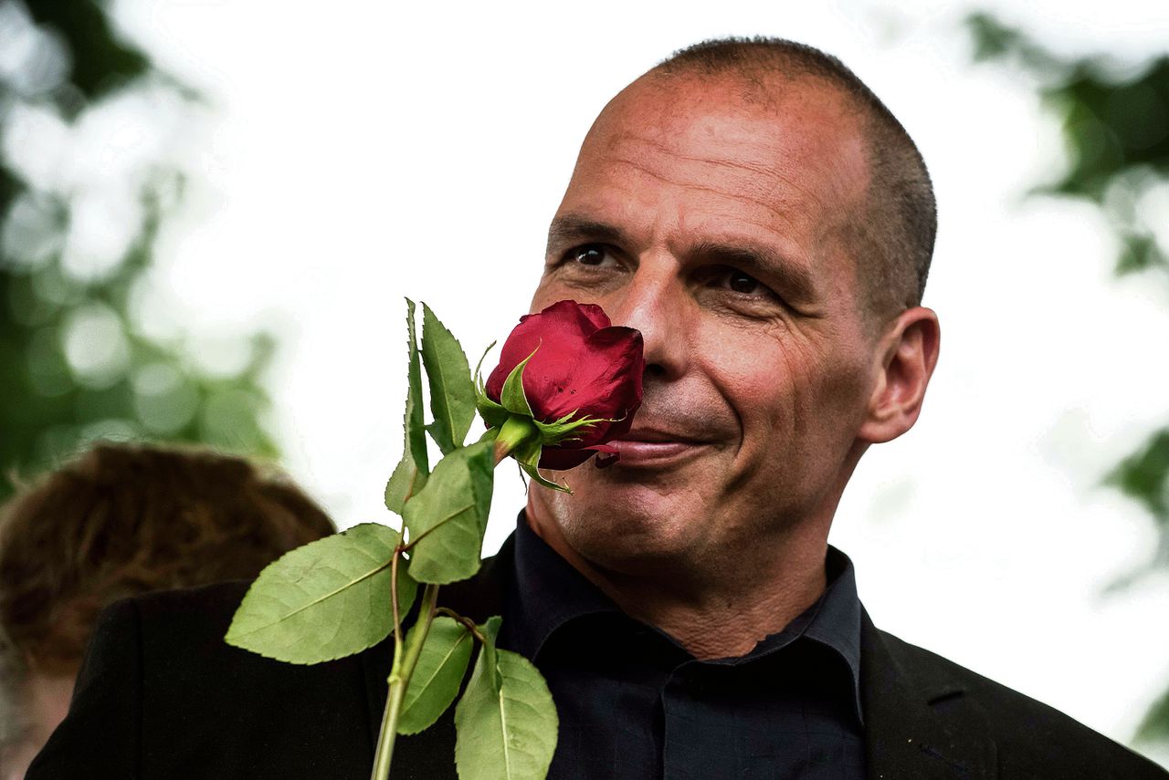 De flamboyante Griekse oud-minister Yanis Varoufakis was gisteren te gast op het Fête de la Rose. De informele opening van het politieke seizoen van de linkervleugel van de Parti Socialiste van president Hollande.