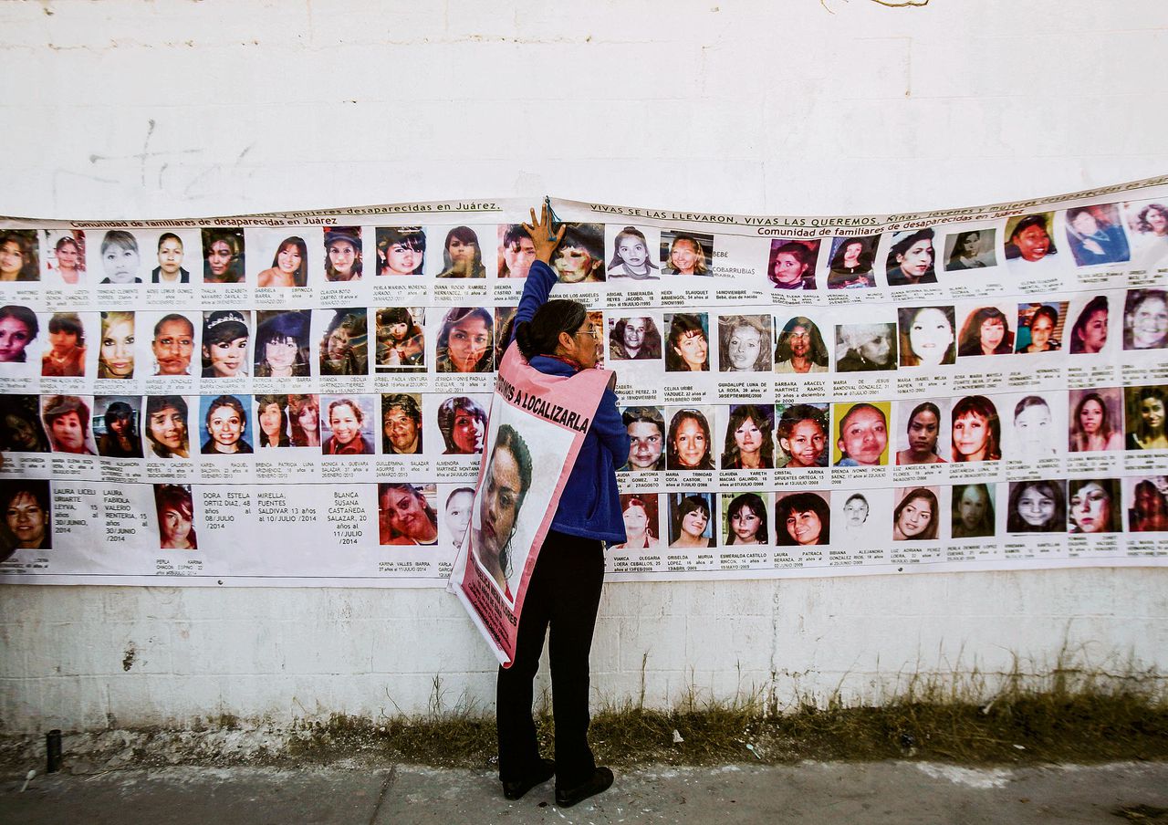 Protest voor vermiste en vermoorde vrouwen in Ciudad Juárez.