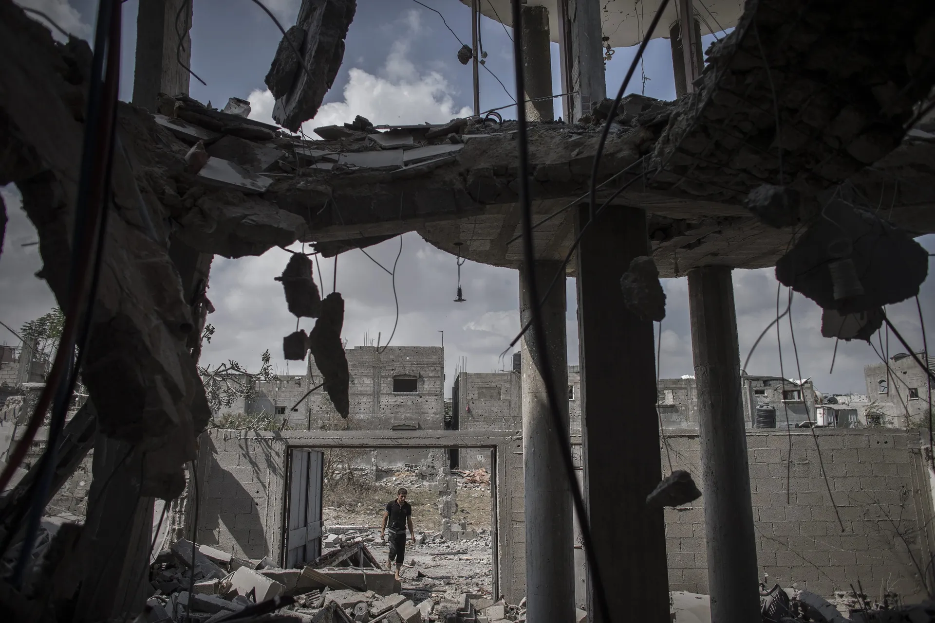 Foto van vernielingen in Gaza