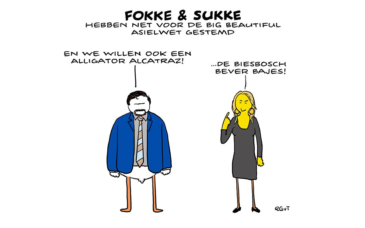 Fokke & Sukke - Dagelijkse cartoon over de eend en de kanarie door John
