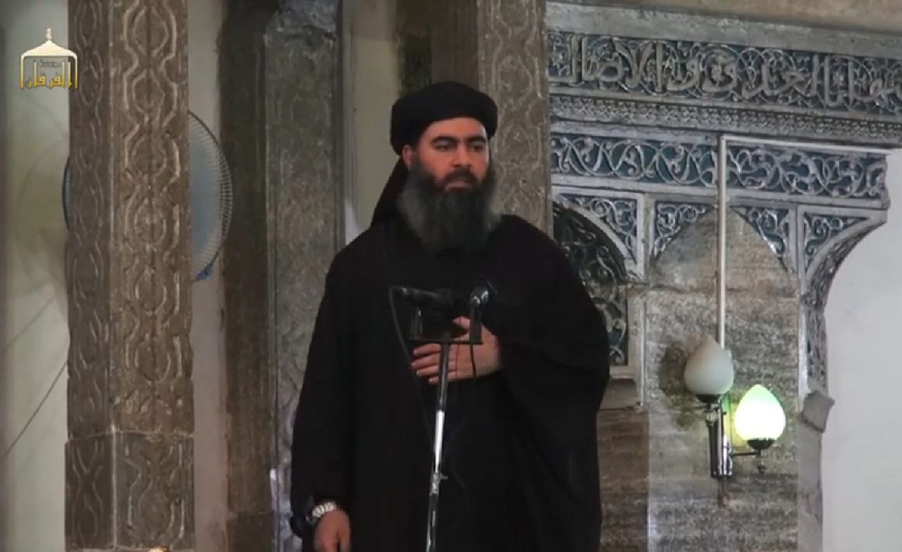 Archiefbeeld van IS-leider Abu Bakr al-Baghdadi.
