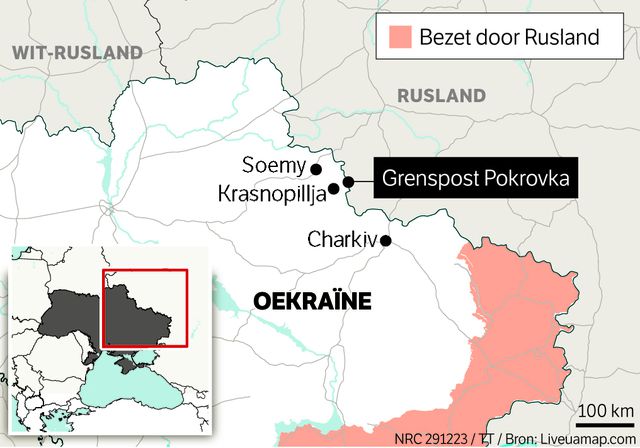Via de enige Oekraïense grensovergang met Rusland die nog open is
