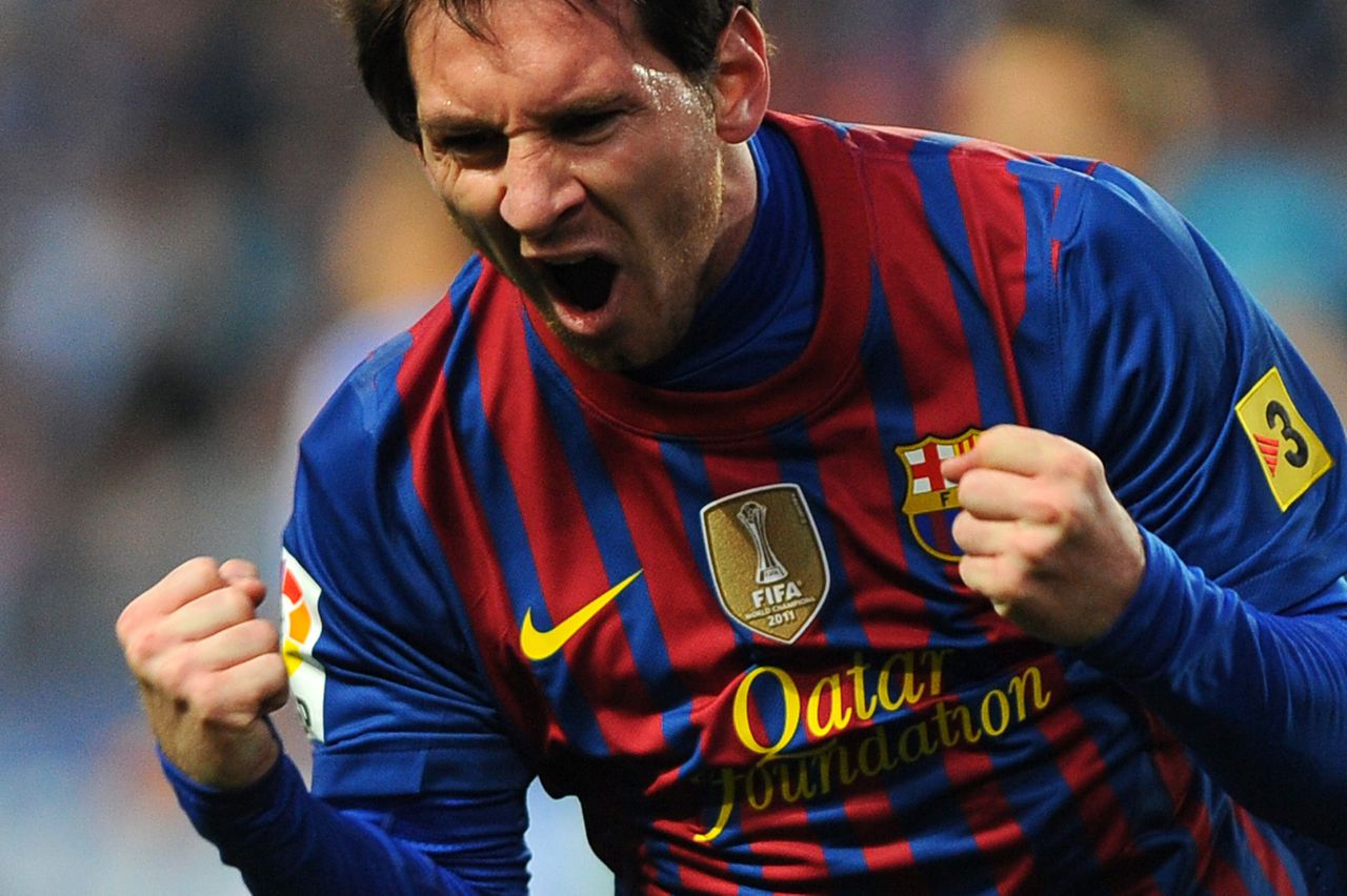 Messi, die een van de kanshebbers is voor de FIFA Ballon d'Or 2012.
