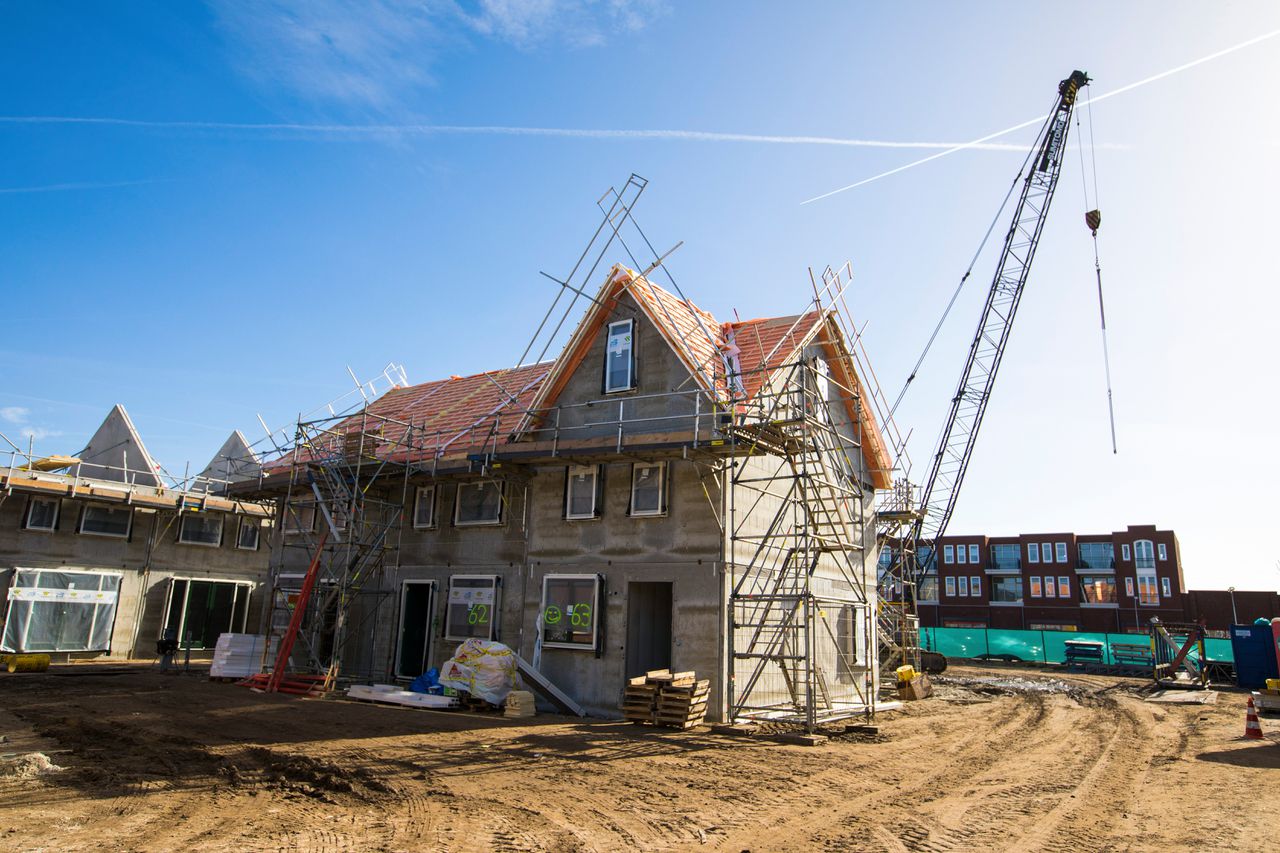 Een bouwproject aan de Leidsevaart in Haarlem.