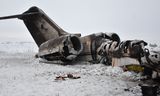 De Bombardier E-11A die is neergestort in de Afghaanse provincie Ghazni.