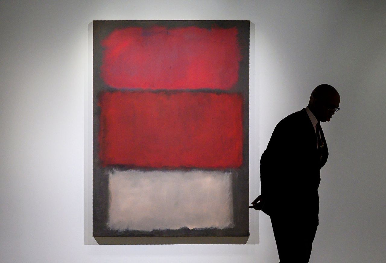 Het schilderij Untitled (1960) van Mark Rothko uit de collectie van het San Francisco Museum of Art bracht donderdag ruim 50 miljoen dollar op