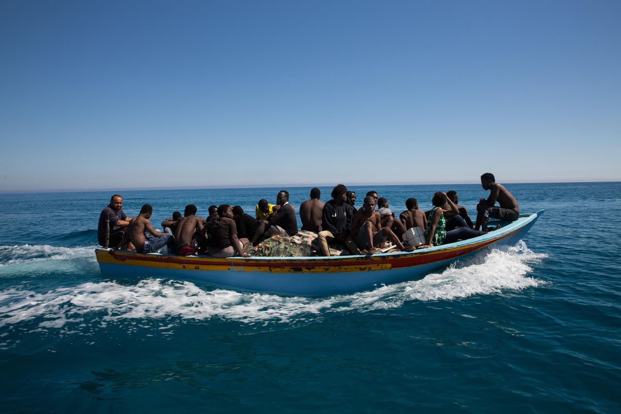 Archieffoto uit 2017. De migrantenboot op de foto is niet het vaartuig uit het bericht.