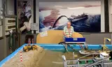 A working model of a cutting cup dredger.