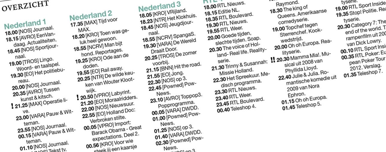Publieke Omroep gaat ‘veel minder programma’s maken’ NRC