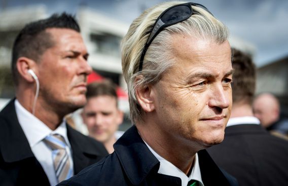 PVV-leider Geert Wilders bezoekt Almere in het kader van de gemeenteraadsverkiezingen.