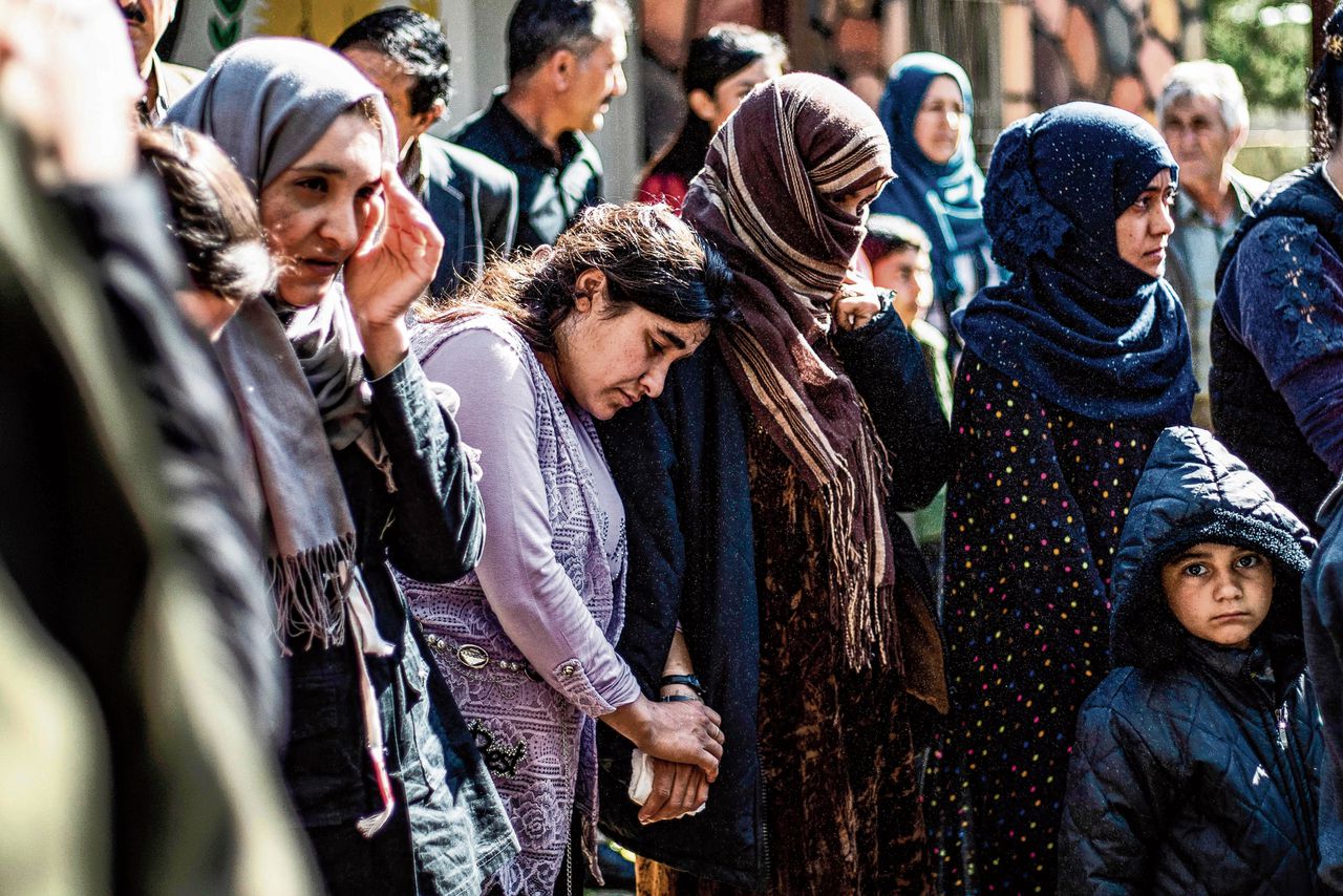 Jezidi-vrouwen die gered zijn uit handen van IS, 2019.