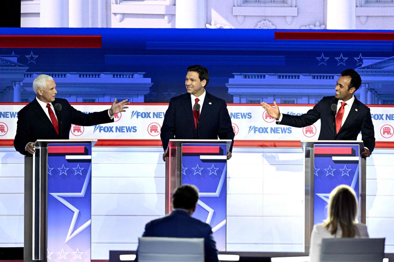 Republikeinse kandidaten botsen in rumoerig debat zonder Trump 