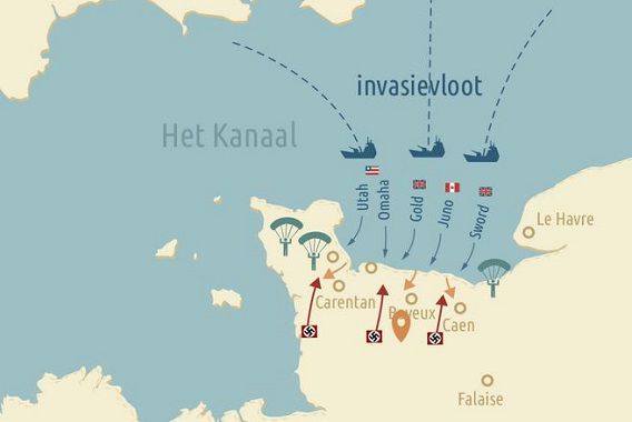 Interactieve website D-day: reis mee met de Europese bevrijders - NRC