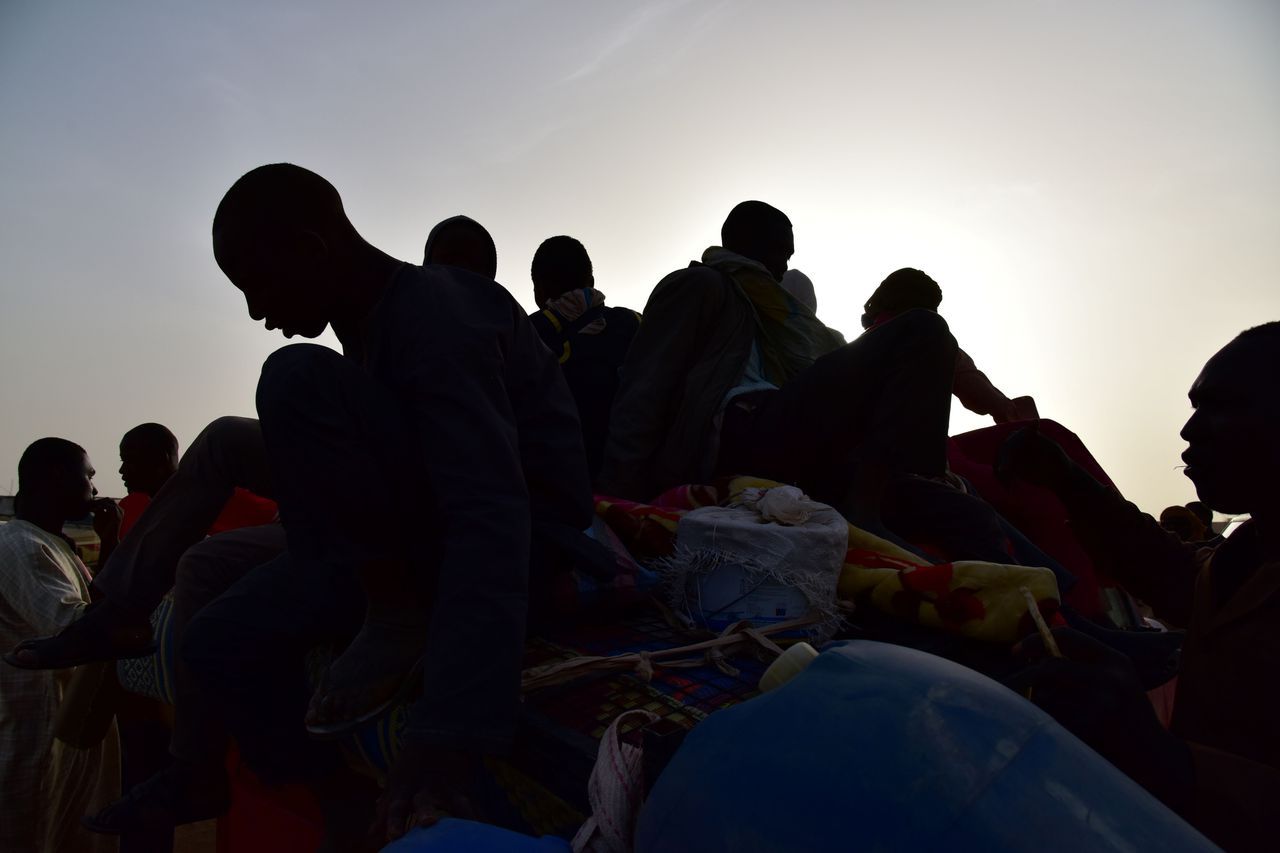 Migranten in Libië na een mislukte poging om Europa te bereiken.