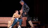 Liz Snoijink en Porgy Franssen in ‘Doek!’, een tekst van Maria Goos in regie van Jan-Paul Buijs.