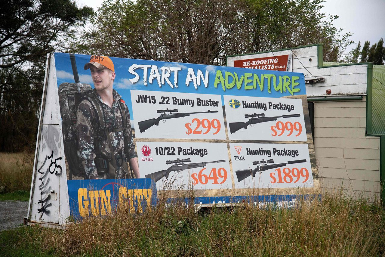 In Christchurch zie je overal geweren – voor de jacht 